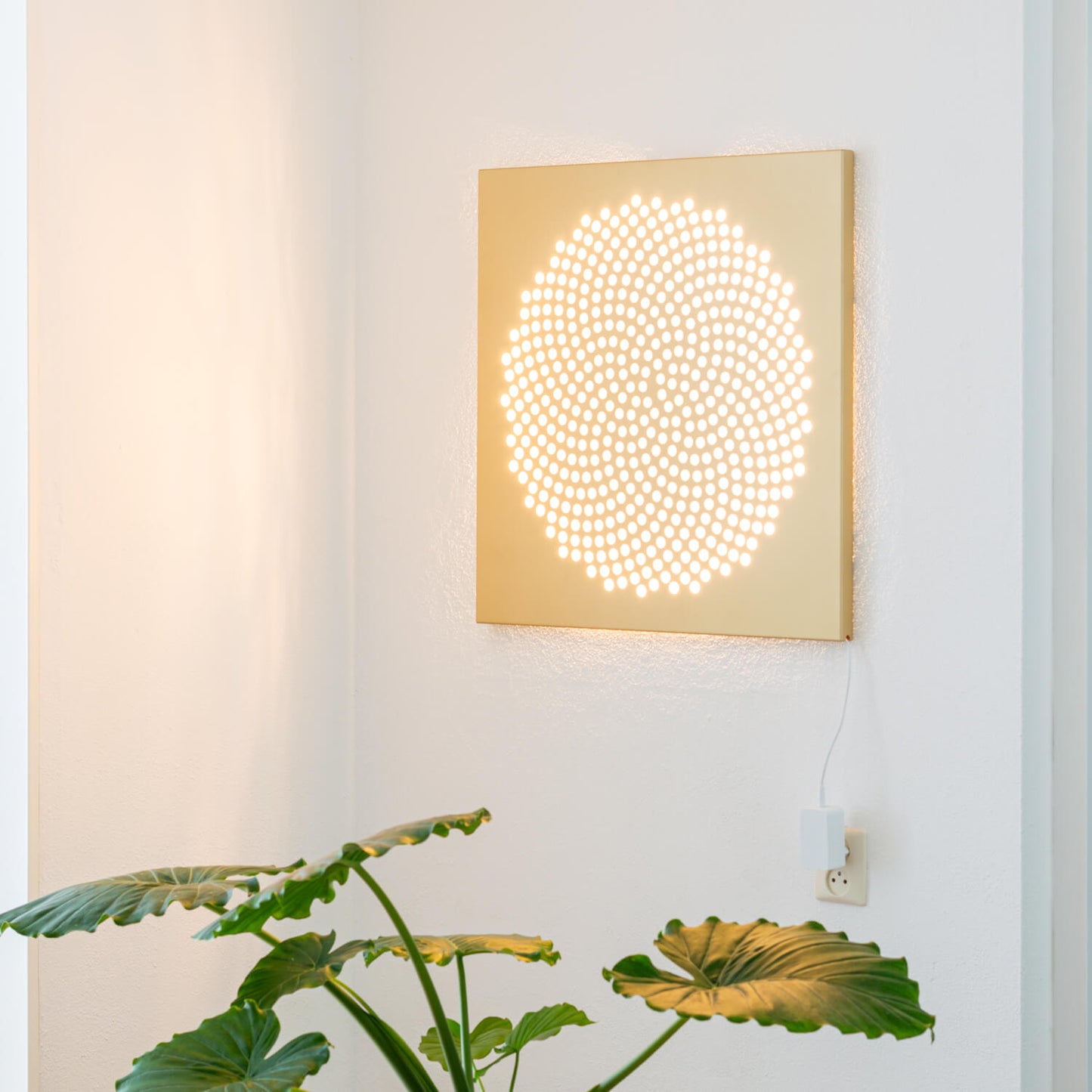 Wandlamp Narbonne Champagne Goud 65 x 65 cm