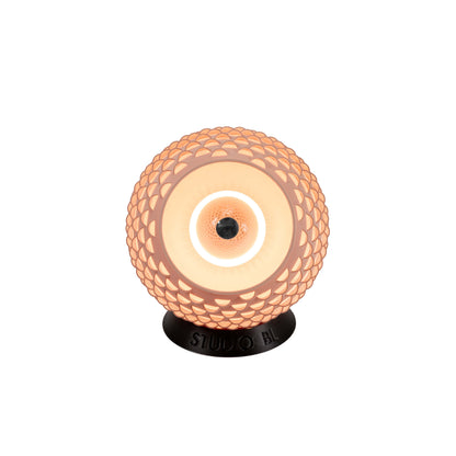 Baguio tafellamp in oud roze, 14 cm, vooraanzicht