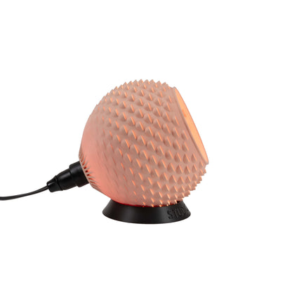 Baguio tafellamp in oud roze, 14 cm, zijaanzicht