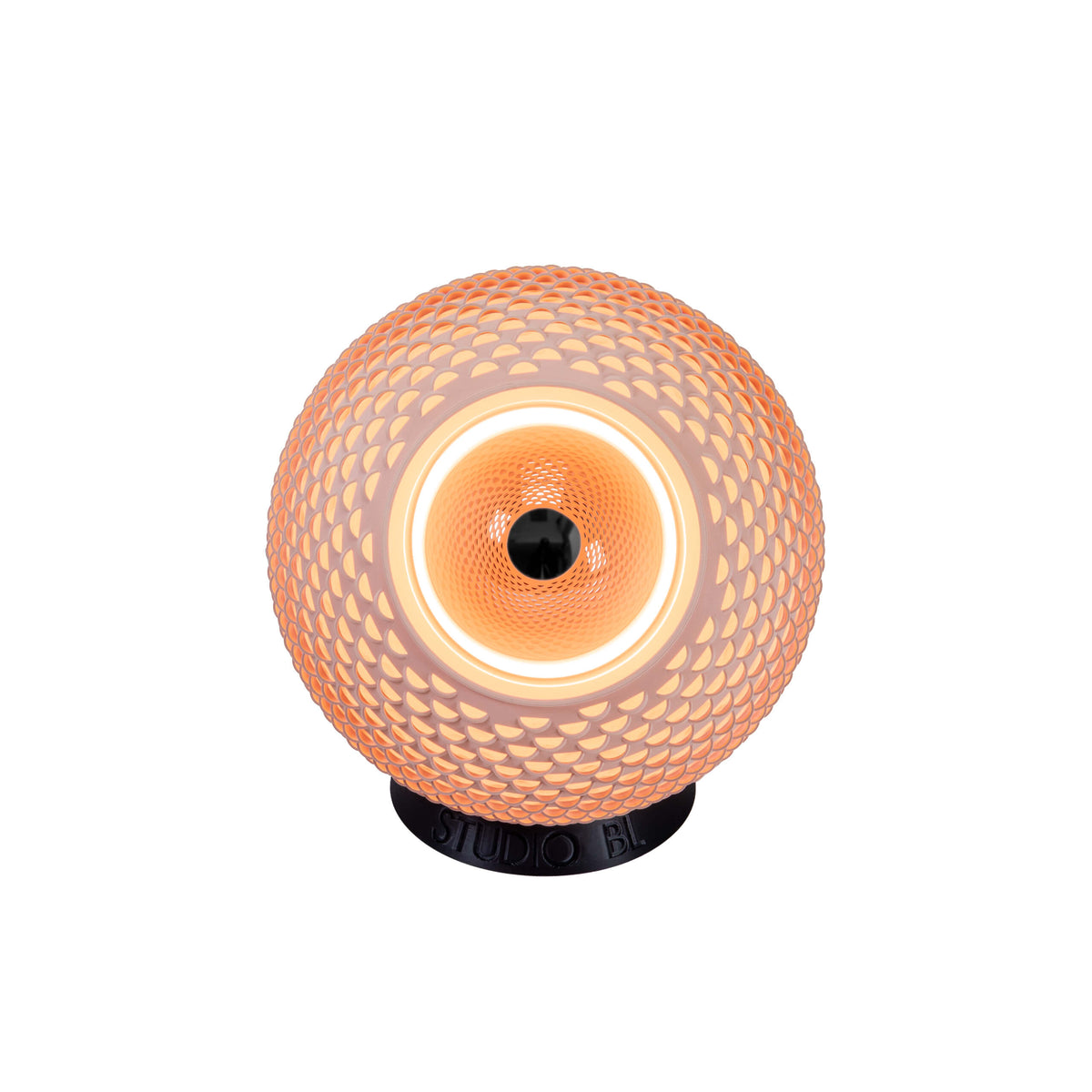 Baguio tafellamp in oud roze, 21 cm, vooraanzicht