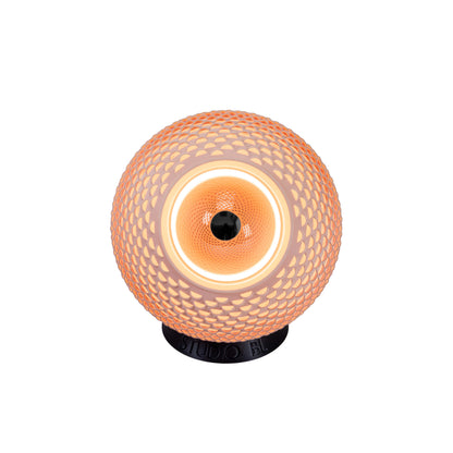 Baguio tafellamp in oud roze, 21 cm, vooraanzicht