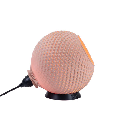 Baguio tafellamp in oud roze, 21 cm, zijaanzicht