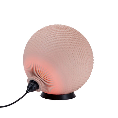 Baguio tafellamp in oud roze, 28 cm, achteraanzicht
