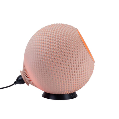 Baguio tafellamp in oud roze, 28 cm, zijaanzicht