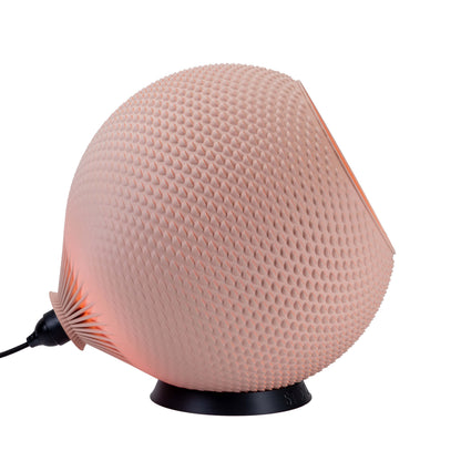 Baguio tafellamp in oud roze, 35 cm, zijaanzicht